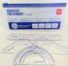 DELI PROTRACTOR SET WITH 2 x SET SQUARES