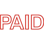 DESKMATE PREINKED MESSAGE STAMP PAID RED