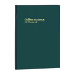 COLLINS CASEBOUND NOTEBOOK SHORT AZ INDEX 168 PAGE A4 GREEN