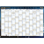 COLLINS WRITERAZE 10800 QC EXECUTIVE YEAR PLANNER LAMINATED ROLL UP 700 X 1000MM
