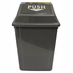 CLEANLINK RUBBISH BIN WITH SWING LID 25 LITRE GREY