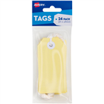 AVERY 13205 SWING TAGS WITH STRING 96 X 48MM YELLOW PACK 24
