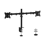 SHINTARO DUAL DESKTOP MONITOR MOUNT FOR 10 TO 27INCHES SCREEN BLACK