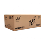 LIVI ESSENTIALS EXTRA LARGE HAND TOWEL 1 PLY 150 SHEETS 230 X 240MM CARTON 16