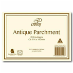 CROXLEY C6 ANTIQUE PARCHMENT ENVELOPES PLAINFACE MOIST SEAL 100GSM 114 X 162MM CREAM PACK 20