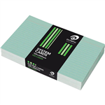 OLYMPIC RULED SYSTEM CARDS 125 X 200MM GREEN PACK 100