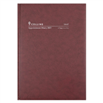 COLLINS APPOINTMENT 144FP78 EARLY EDITION DIARY 2 PAGE TO DAY A4 BURGUNDY