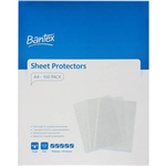 BANTEX TOUGH SHEET PROTECTORS 120 MICRON A4 CLEAR BOX 100