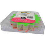 RAINBOW KINDER SHAPES STARBURST 300GSM 150MM FLURO ASSORTED PACK 60