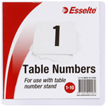 ESSELTE TABLE NUMBERS 110 100MM WHITE PACK 10