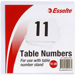 ESSELTE TABLE NUMBERS 1120 100MM WHITE PACK 10