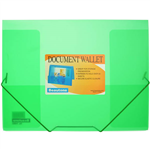 BANTEX COOL FROST DOCUMENT WALLET A4 TRANSPARENT GREEN