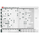 SASCO FINANCIAL YEAR PLANNER 870 X 610MM WHITE
