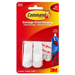COMMAND ADHESIVE HOOKS SMALL PACK 2