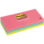 POSTIT 6306AN LINED NOTES 76 X 76MM POPTIMISTIC PACK 6
