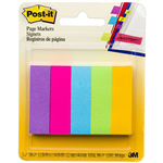 POSTIT 6705AU PAPER PAGE MARKERS 13 X 44MM ASSORTED PACK 5