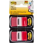 POSTIT 680RD2 FLAGS RED TWIN PACK 100