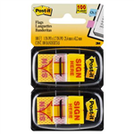 POSTIT 680SH2 SIGN HERE FLAGS YELLOW TWIN PACK 100