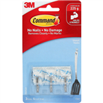 COMMAND ADHESIVE WIRE HOOKS SMALL HOOKS WITH CLEAR STRIPS