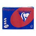TROPHEE 160GSM BOARD A4 INTENSIVE RED PACK 250