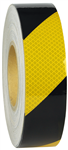 HUSKY REFLECTIVE TAPE CLASS 1 5015 48MM X 45M BLACKYELLOW LEFT STRIPE