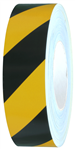 HUSKY REFLECTIVE TAPE CLASS 2 5007 48MM X 45M BLACKYELLOW LEFT STRIPE