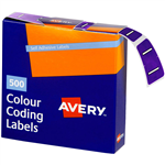 AVERY 43209 LATERAL FILE LABEL SIDE TAB COLOUR CODE I 25 X 38MM PURPLE PACK 500