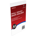 DEFLECTO SIGN HOLDER WALL MOUNT PORTRAIT A5 CLEAR