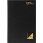 OFFICE NATIONAL 47ECPBKON DIARY WEEK TO VIEW A4 BLACK