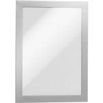 DURABLE DURAFRAME SIGN HOLDER ADHESIVE BACK A4 SILVER PACK 2