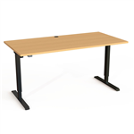 CONSET 50120 ELECTRIC HEIGHT ADJUSTABLE DESK 1600 X 800MM BEECH TOP BLACK FRAME