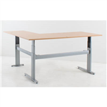 CONSET 50126 ELECTRIC HEIGHT ADJUSTABLE LSHAPED DESK 1800 X 800MM  1800 X 600MM BEECH