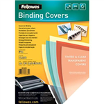 FELLOWES BINDING COVER PVC 240 MICRON A4 CLEAR PACK 100