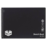 SPIRAX P534 SKETCH BOOK SPIRAL BOUND SIDE OPEN 40 PAGE A4 BLACK