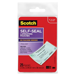 SCOTCH LS851 SELF LAMINATING POUCH BUSINESS CARD 61 X 98MM CLEAR PACK 25