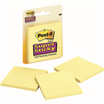 POSTIT 3321SSCY SUPER STICKY NOTES 76 X 76MM CANARY YELLOW PACK 3