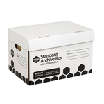 MARBIG ENVIRO ARCHIVE BOX ATTACHED LID WHITE