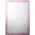 COLOURFUL DAYS PRINTED PAPER DAMASK DESIGN WITH BORDER 90GSM A4 PINK PACK 10