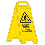 TRAFALGAR DELUXE FLOOR STAND AFRAME SIGN DO NOT ENTER CLEANING IN PROGRESS