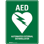 TRAFALGAR AUTOMATIC EXTERNAL DEFIBRILLATOR SIGN 225 X 300MM POLYPROPYLENE