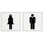 APLI SELF ADHESIVE SIGN MALEFEMALE 114MM BLACKWHITE PACK 2