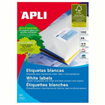 APLI 1281 GENERAL USE LABELS SQUARE CORNERS 1UP 210 X 2970MM A4 WHITE 100 SHEETS