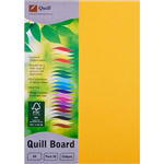 QUILL BOARD 210GSM A4 SUNSHINE YELLOW PACK 50