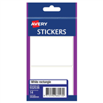 AVERY 932036 MULTIPURPOSE STICKERS RECTANGLE 80 X 50MM WHITE PACK 14