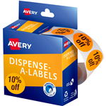AVERY 937313 MESSAGE LABELS 10 OFF 24MM ORANGE PACK 500