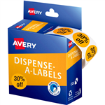 AVERY 937316 MESSAGE LABELS 30 OFF 24MM ORANGE PACK 500