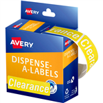 AVERY 937319 MESSAGE LABELS CLEARANCE 64 X 19MM YELLOW PACK 250