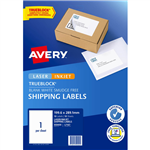 AVERY 959400 L7167 TRUEBLOCK INTERNET SHIPPING LABEL LASER 1UP WHITE PACK 10