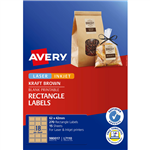AVERY 980017 L7110 BLANK PRINTABLE LABELS RECTANGLE LASERINKJET 18UP KRAFT BROWN PACK 15