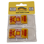 RAINBOW SIGN HERE FLAGS 25X44MM 100 TABS